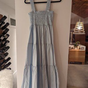 Zara cotton baby blue Maxi dress